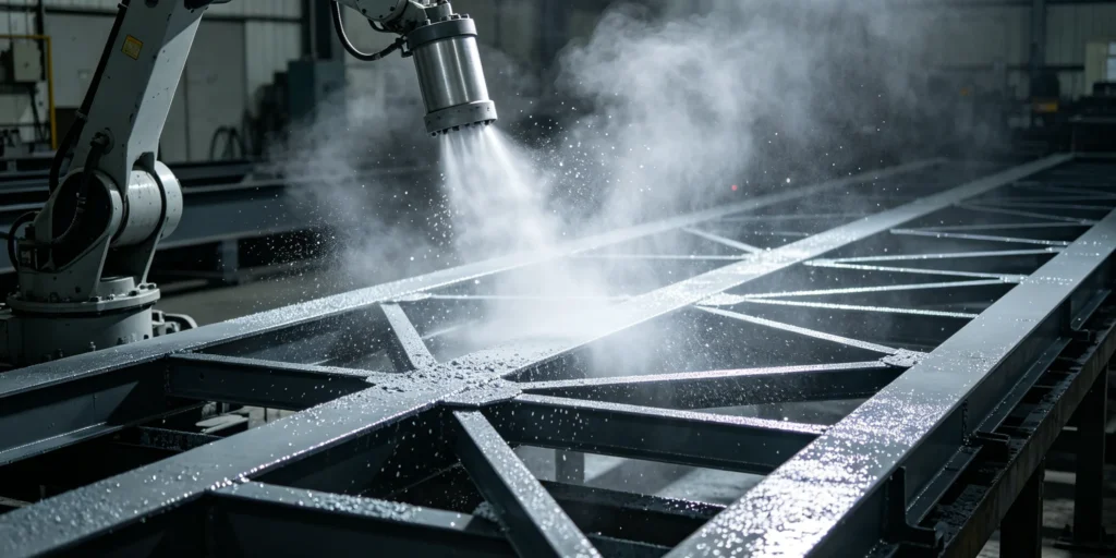 automatic-robot-steel-structure-powder-coating-system
