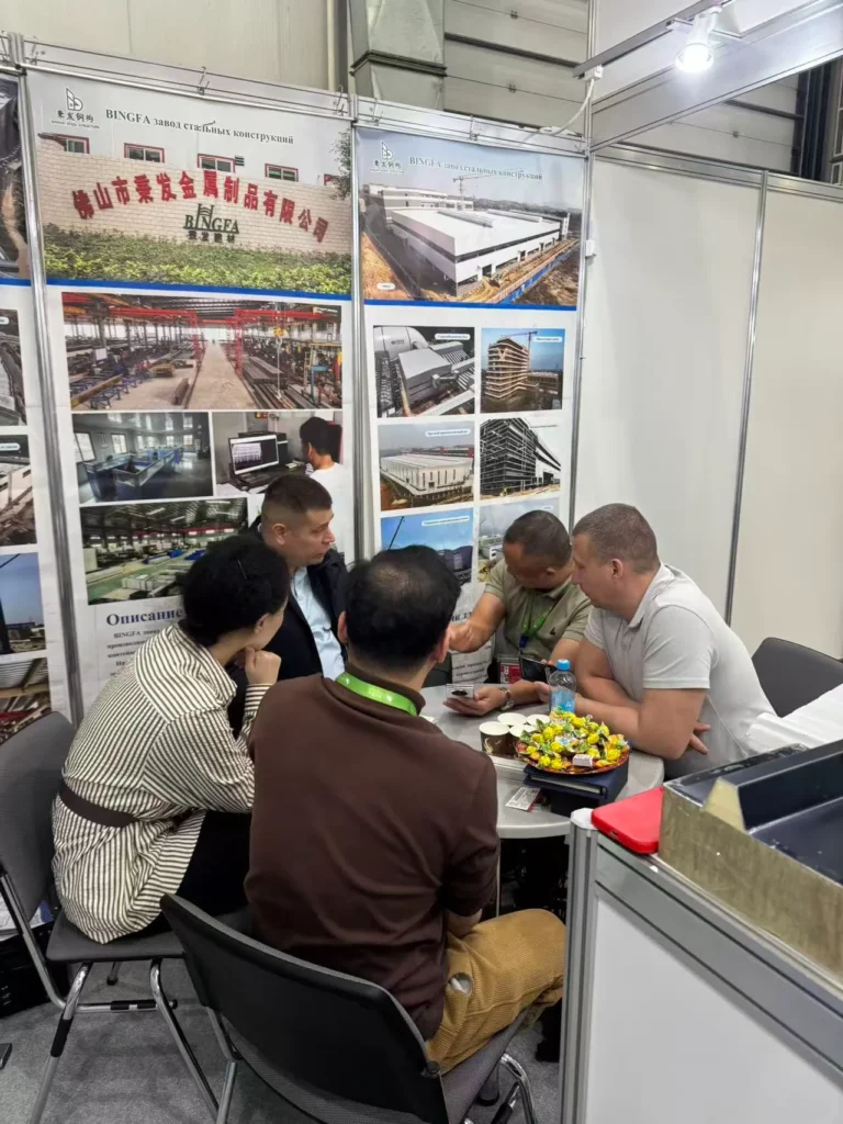 bingfa-steel-discussing-structure-steel-projects-with-russian-clients-at-mosbuild