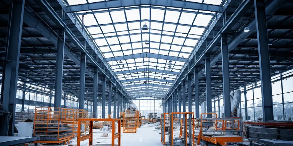 bingfa-steel-modern-prefabricated-steel-workshop-with-glass-skylight