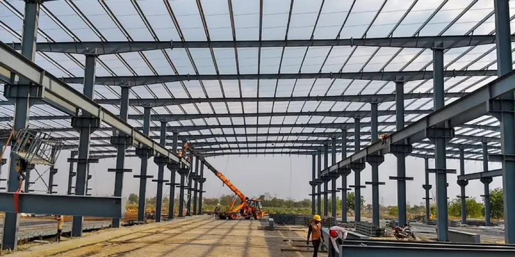 bingfa-steel-prefab-steel-warehouse-roof-skylight-installation