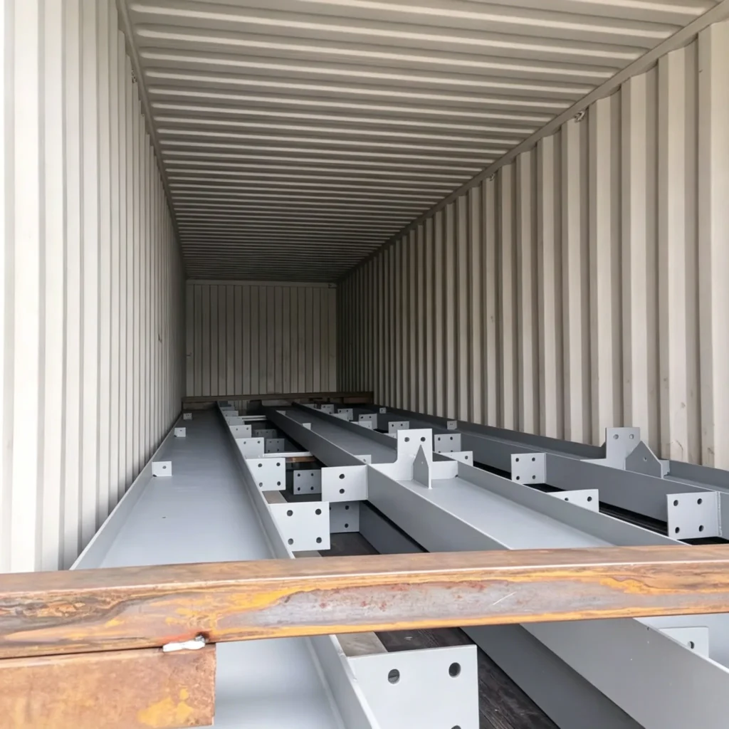 bingfa-steel-structure-h-beams-loaded-inside-container