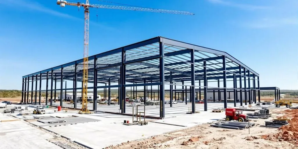custom-pre-engineered-steel-industrial-workshop-with-tower-crane