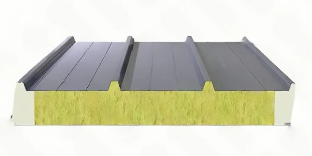 dark-gray-pu-edge-sealed-rock-wool-roof-sandwich-panel