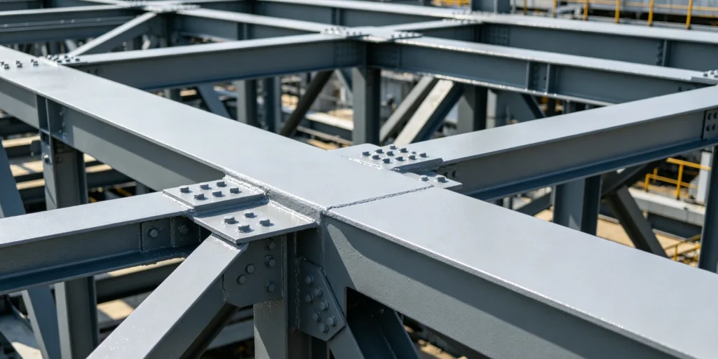 newly-painted-steel-structure-with-perfect-surface-preparation