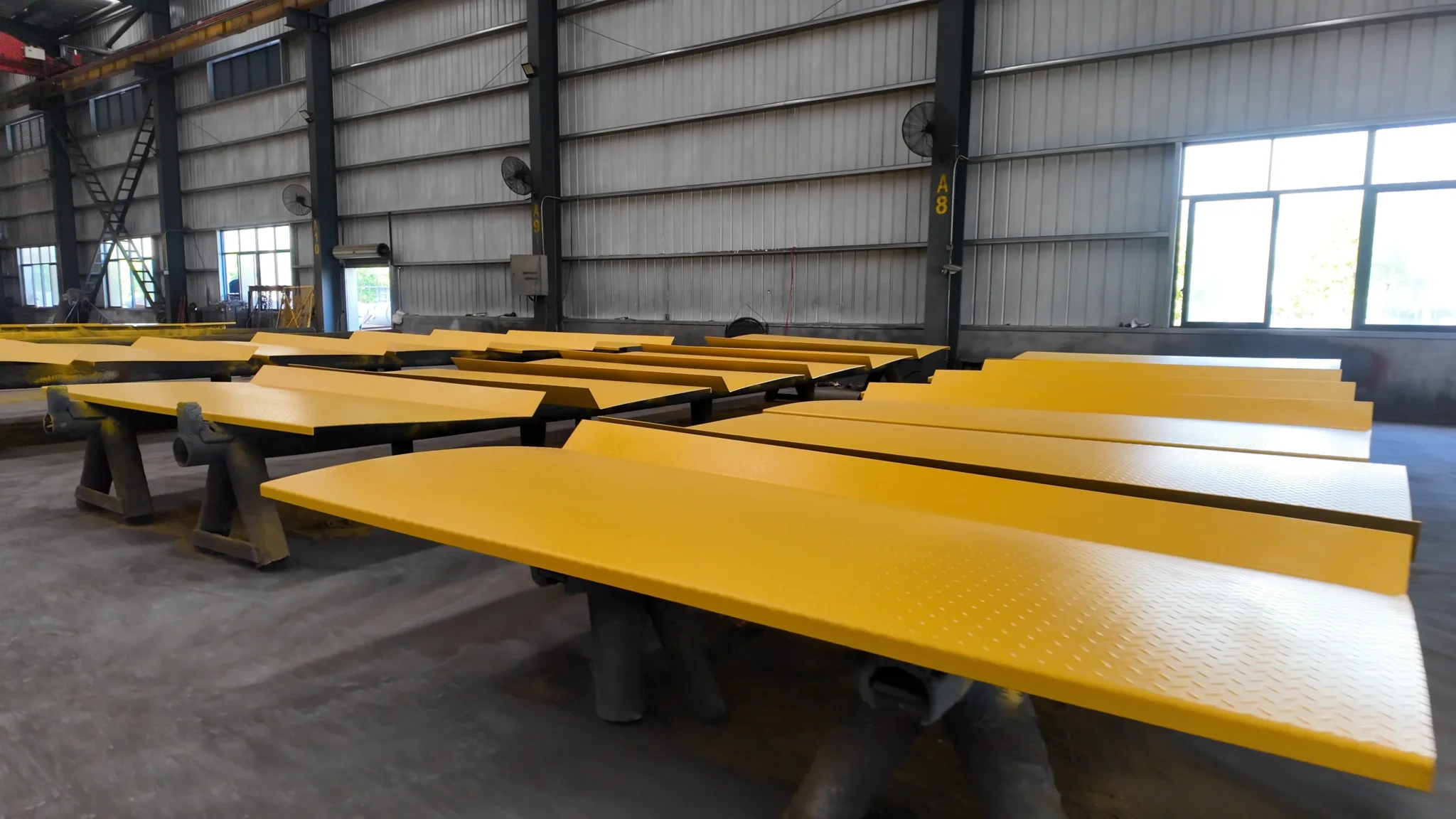 Painted structural steel components for coating system planning