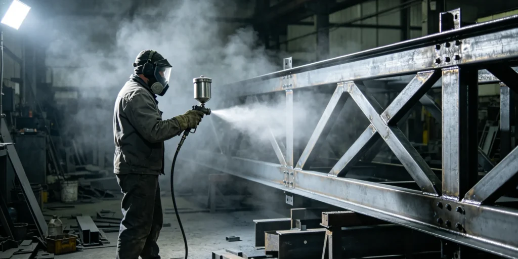 professional-steel-truss-coating-application-with-protection