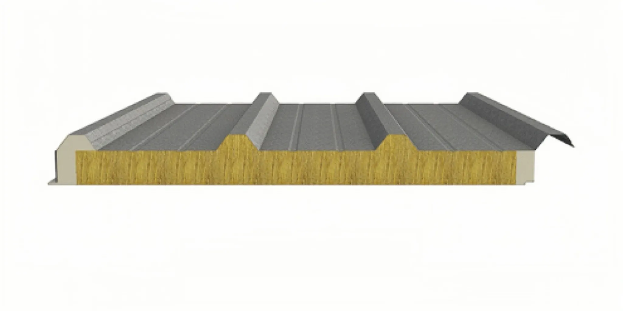 pu-edge-sealed-rock-wool-roof-sandwich-panel-cross-section-structure