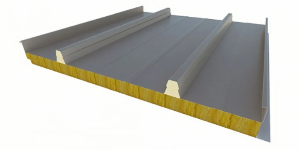 pu-edge-sealed-rock-wool-roof-sandwich-panel-joint-connection
