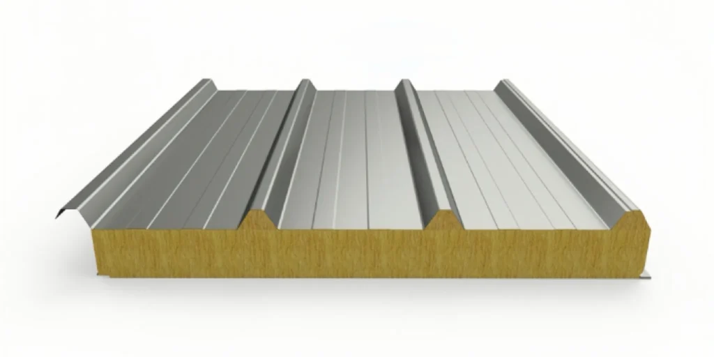 rock-wool-sandwich-panel-for-steel-structure-building