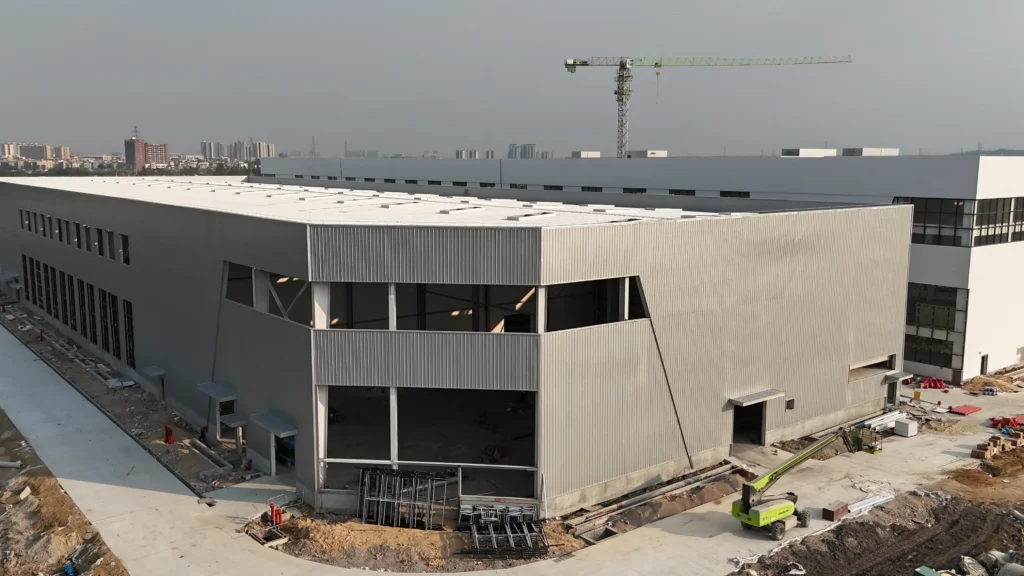 toronto-industrial-steel-structure-workshop-aerial-side