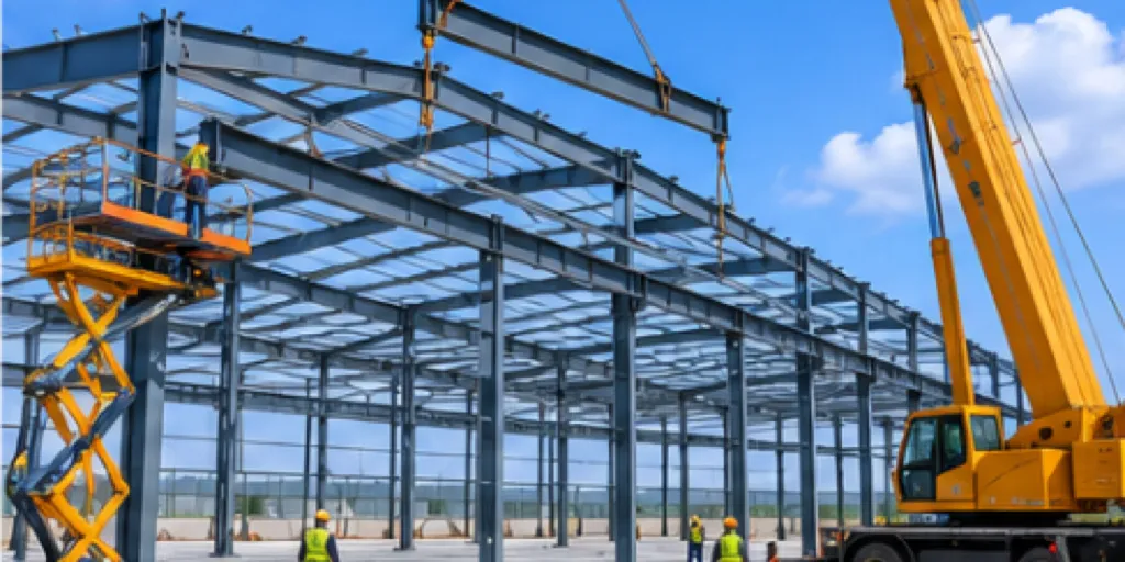 prefab-steel-warehouse-kit-installation