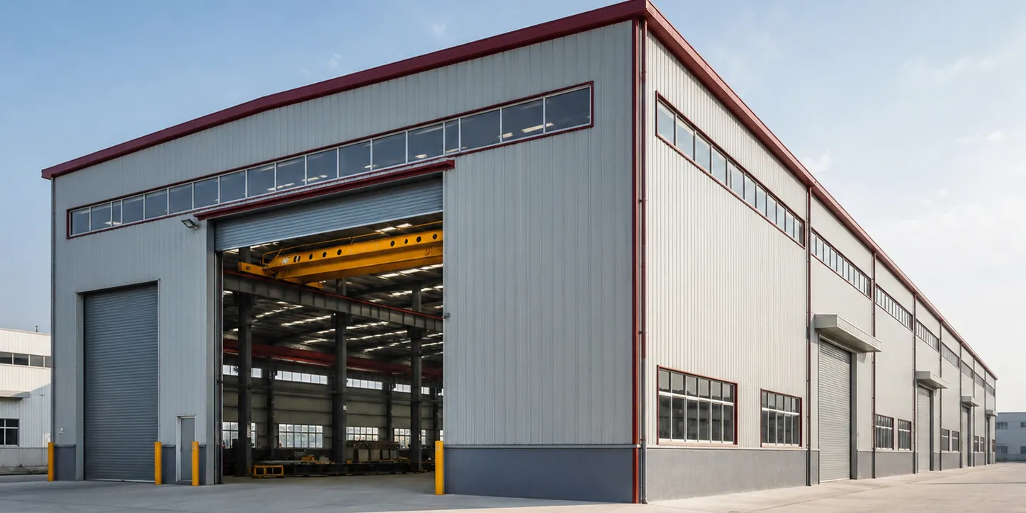 prefab-steel-workshop-with-crane-system