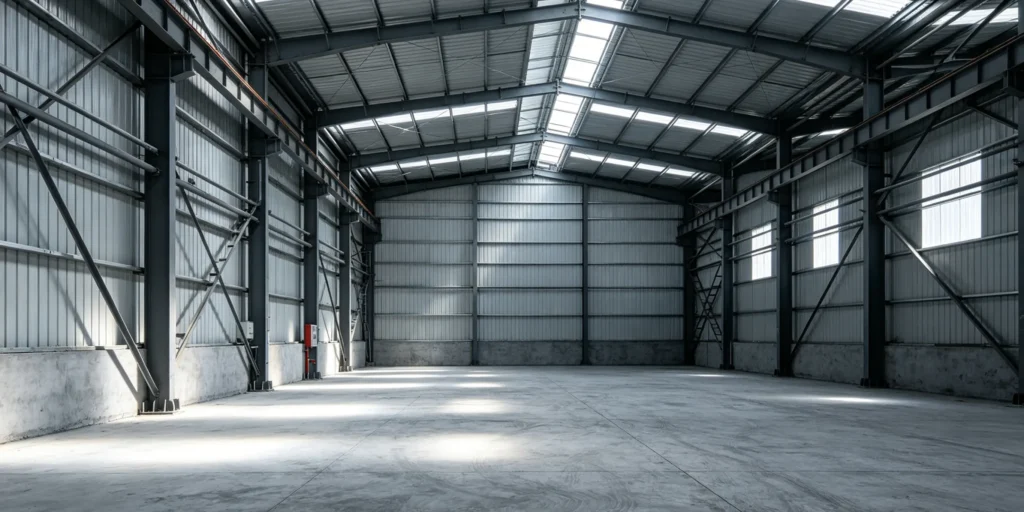 prefabricated-steel-building-gable-roof-interior-scaled