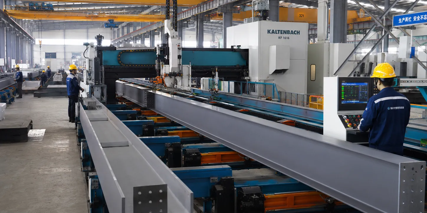 steel-beam-cutting-and-drilling-production
