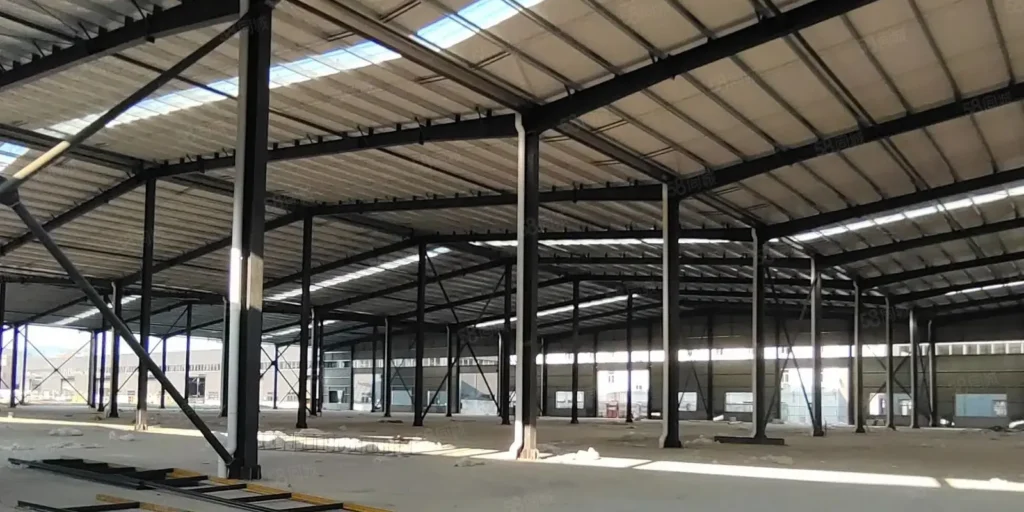 steel-building-bracing-and-roof-structure