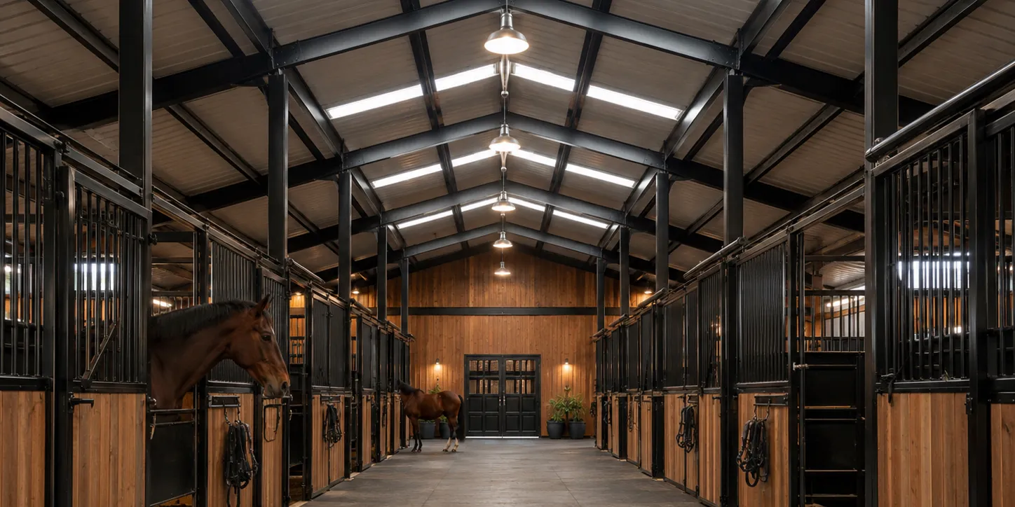 steel-horse-stable-building-interior