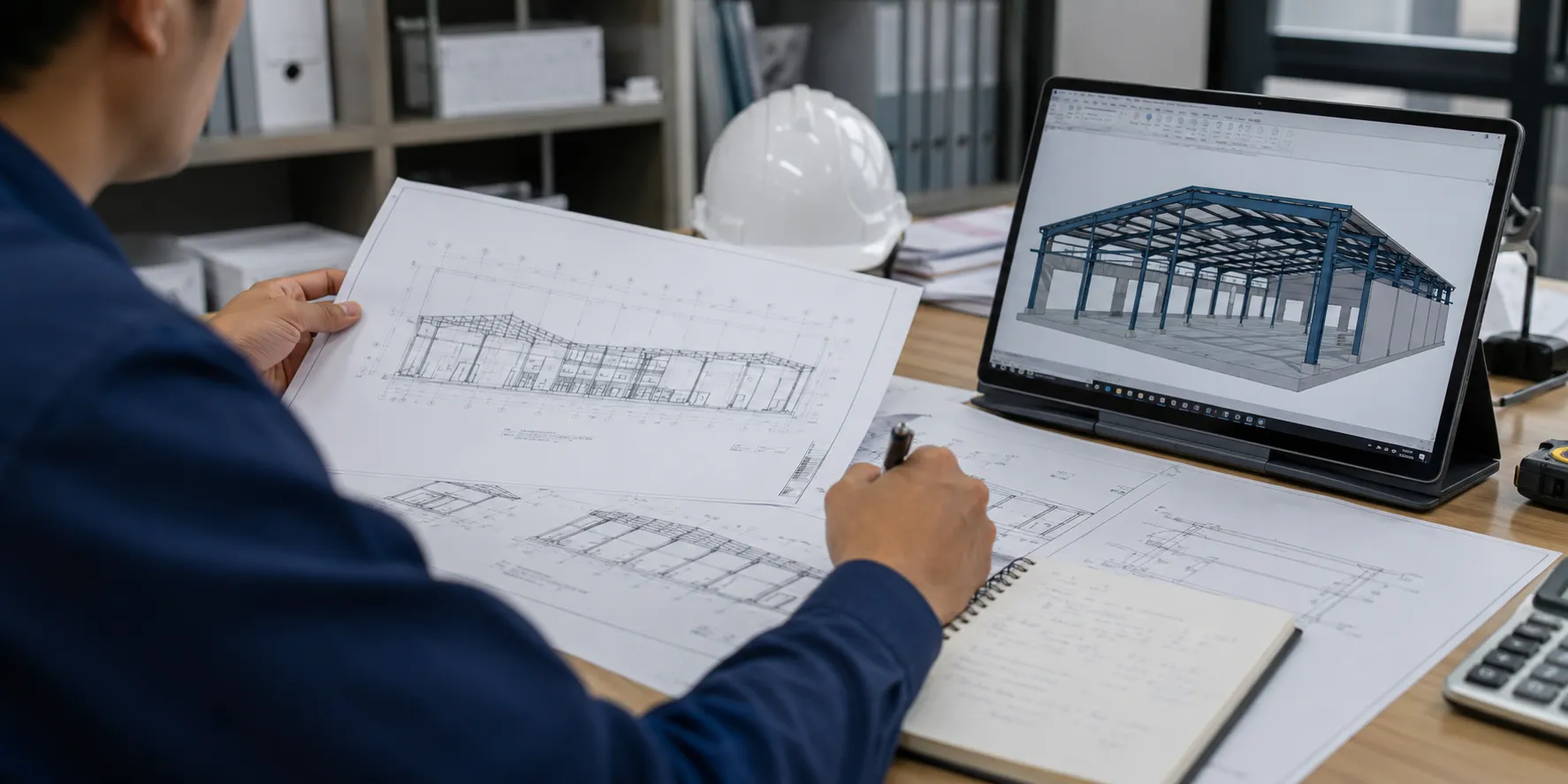 steel-structure-drawing-approval-with-3d-model