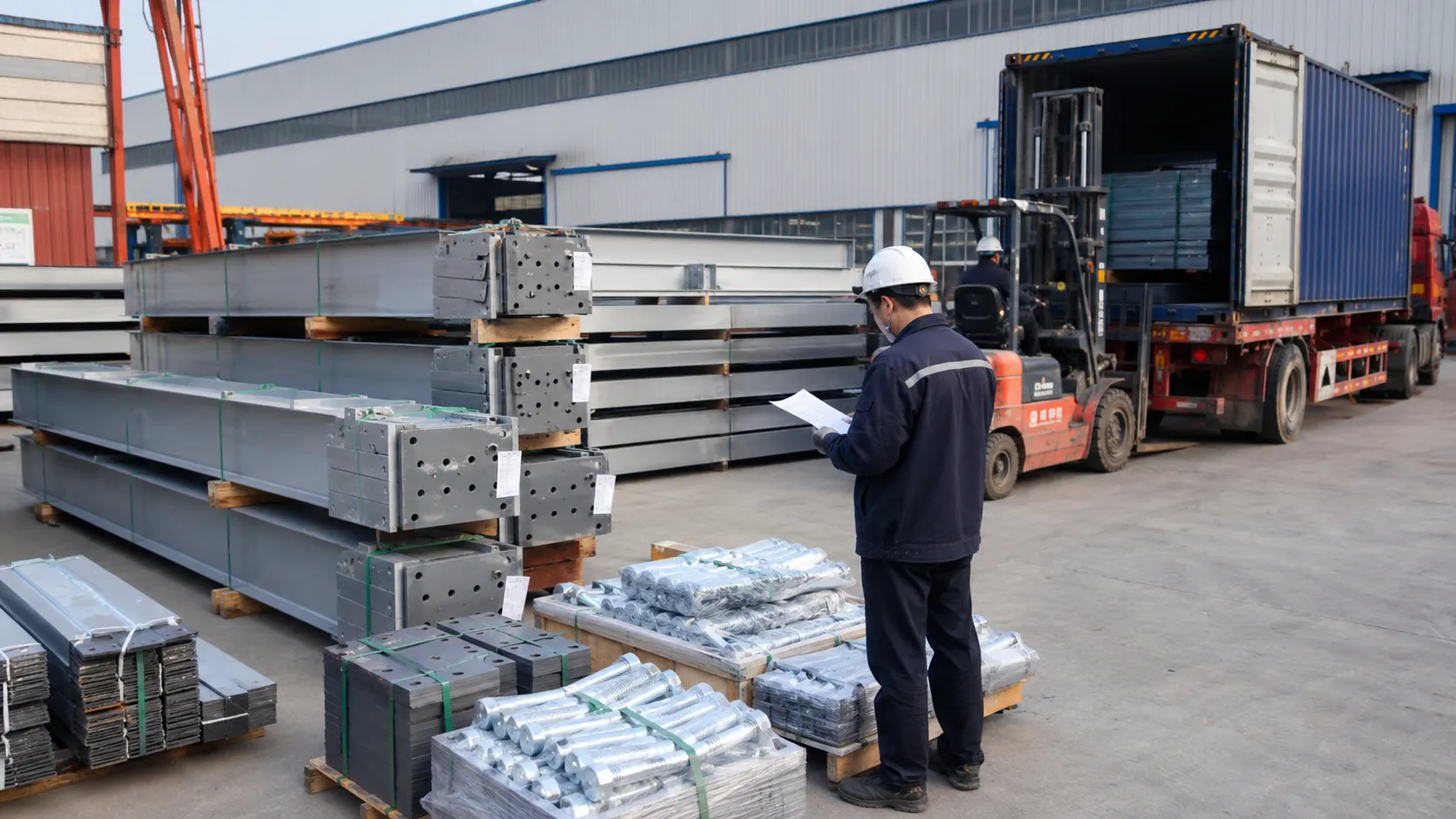steel-structure-packing-inspection-before-shipment