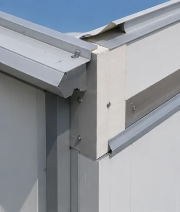 cold storage roof and wall panel connection