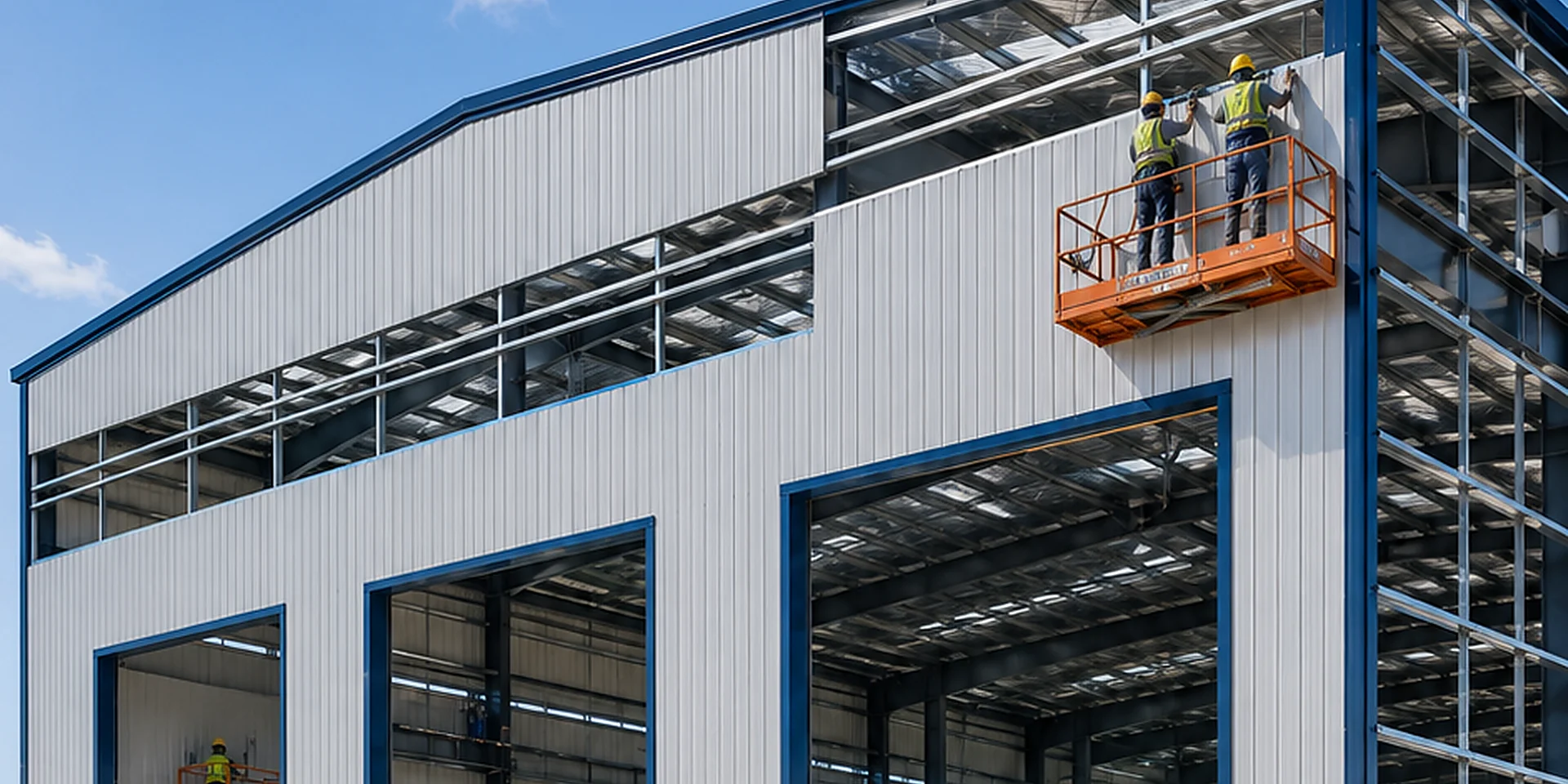 steel warehouse building with mezzanine