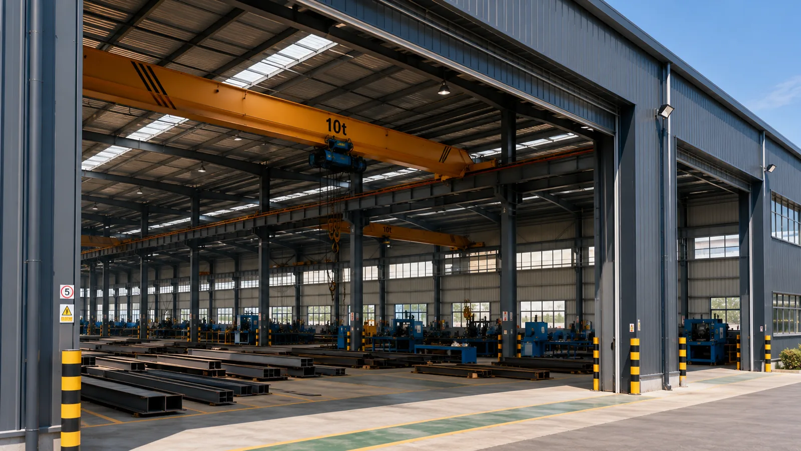 steel-workshop-large-door-equipment-access