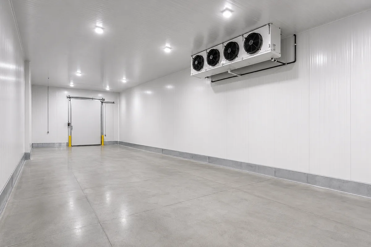 temperature-controlled cold storage interior