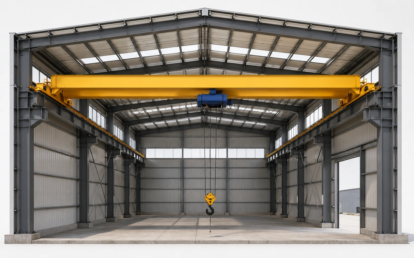 crane runway beam and steel column coordination