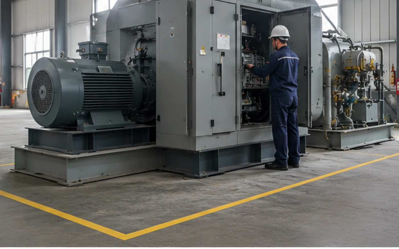 Equipment maintenance service clearance inside an industrial steel building