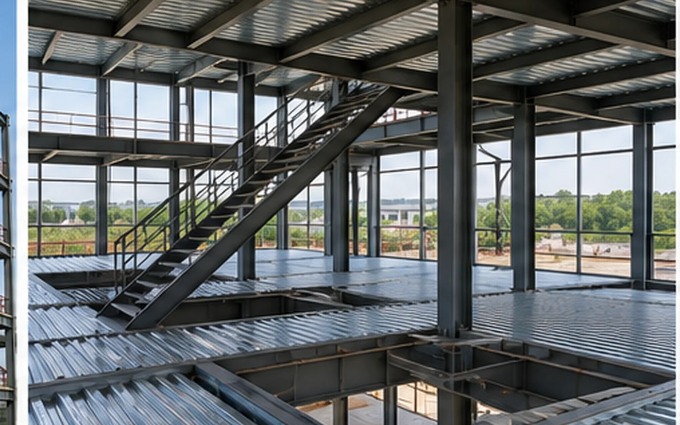 multi storey steel building floor framing