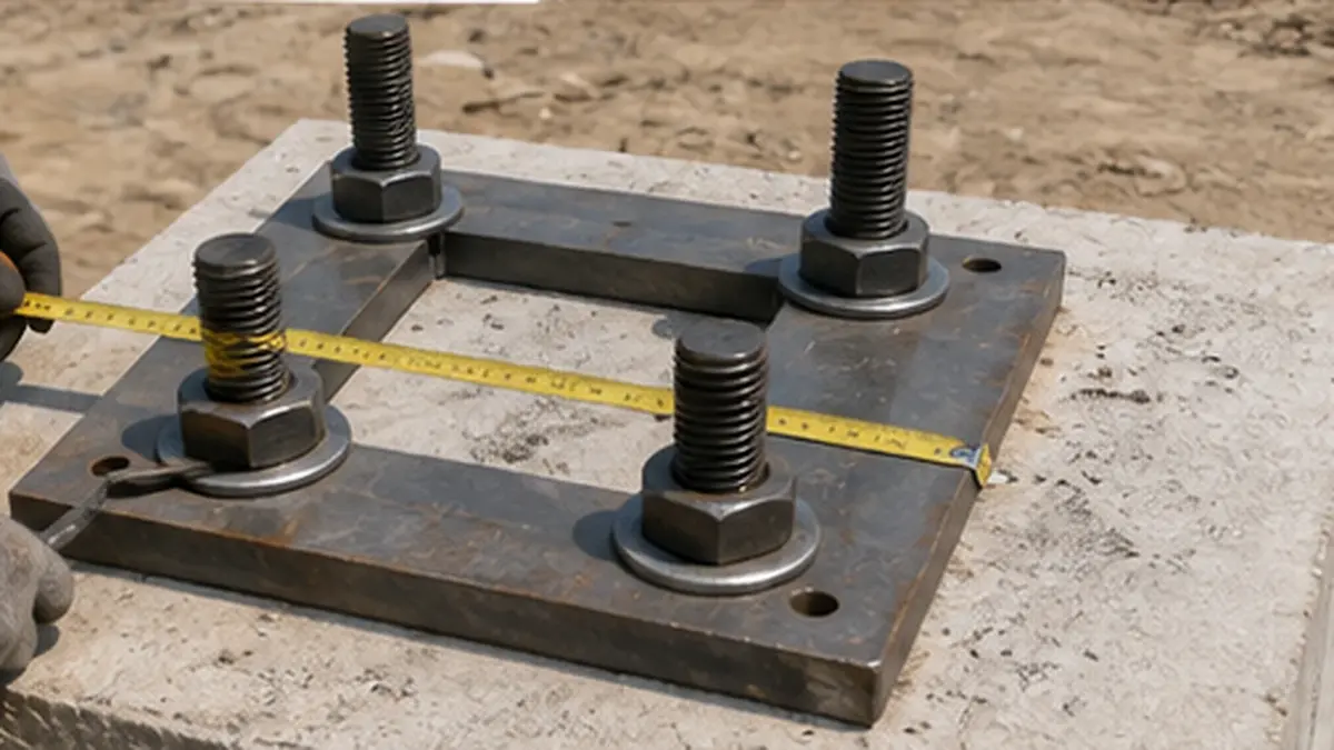 anchor bolt layout inspection for steel structure foundation