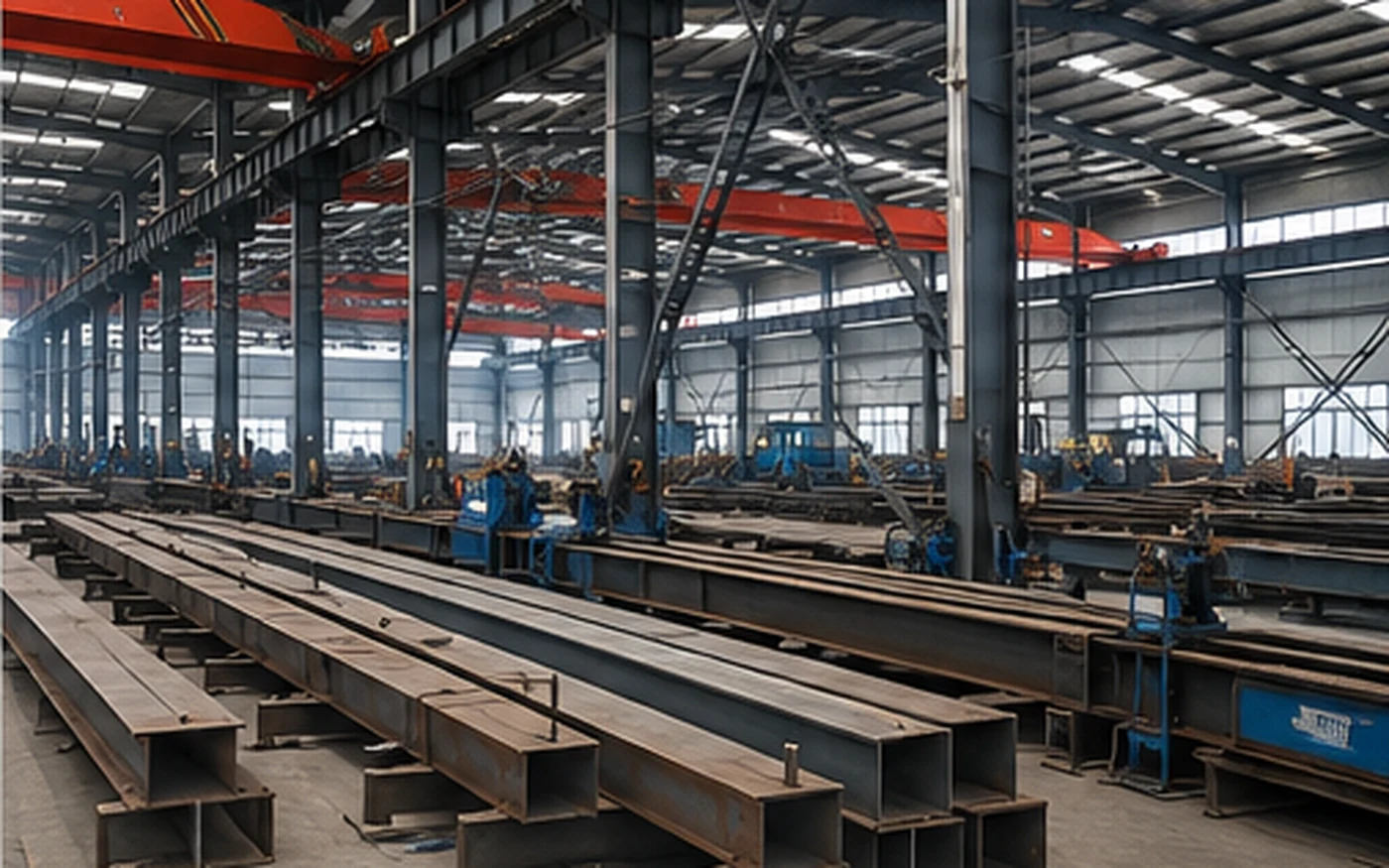 Steel structure fabrication preparation after production information is confirmed