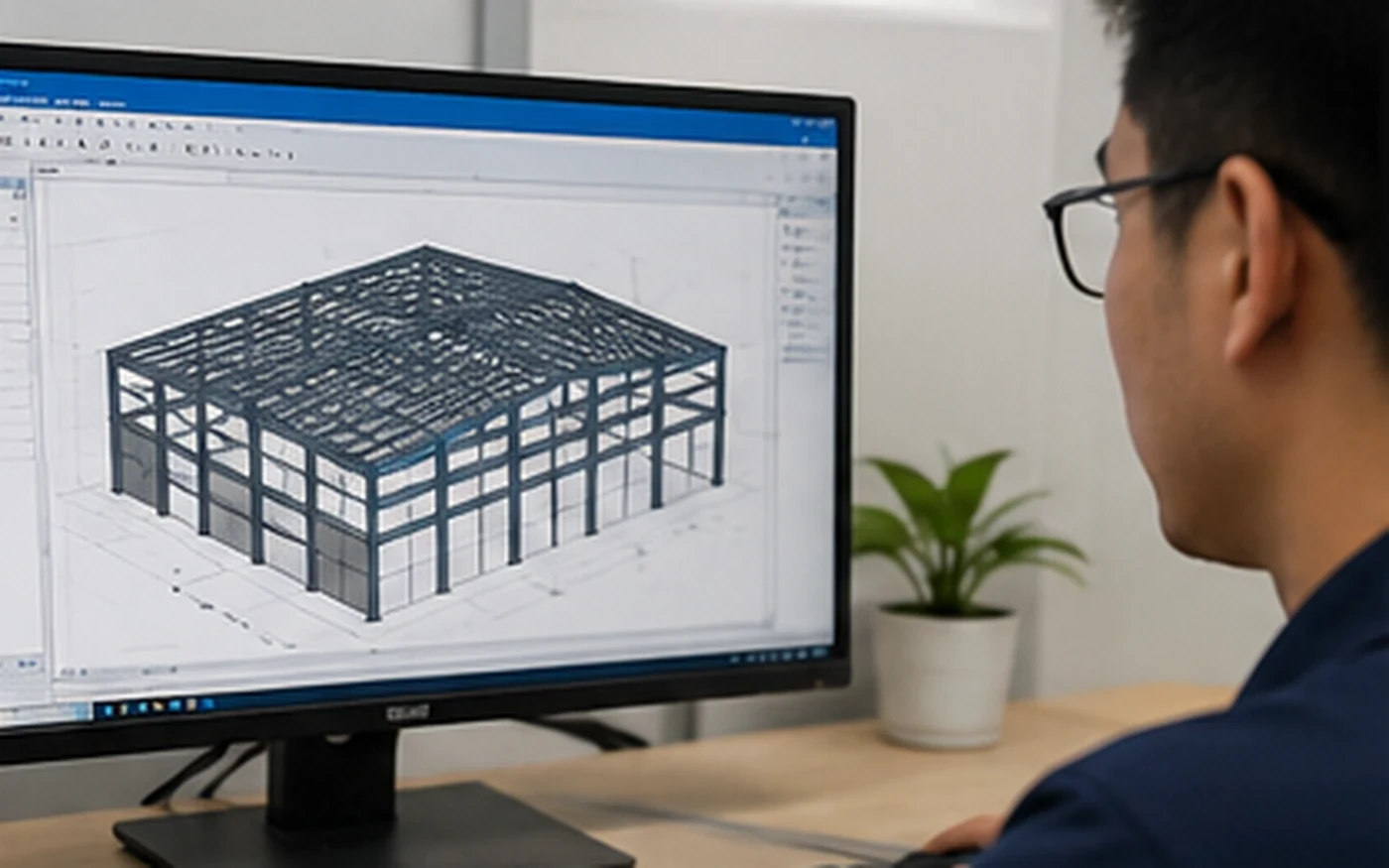 Steel building drawing review during procurement and technical clarification
