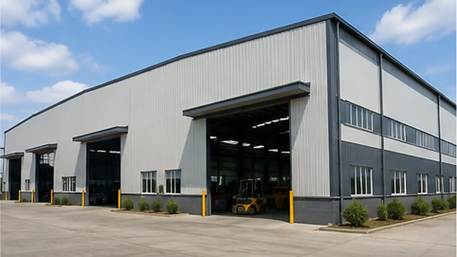 Steel structure workshop building for industrial production