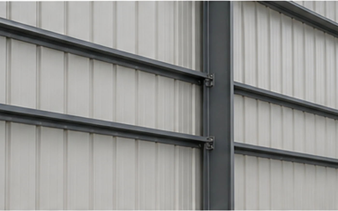 steel wall girts supporting industrial cladding