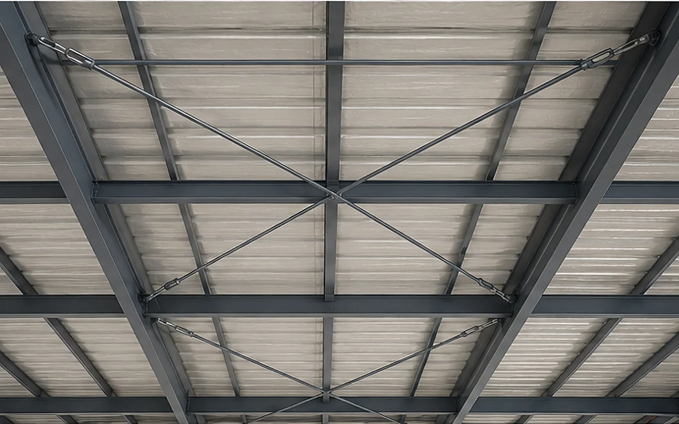steel warehouse roof bracing system