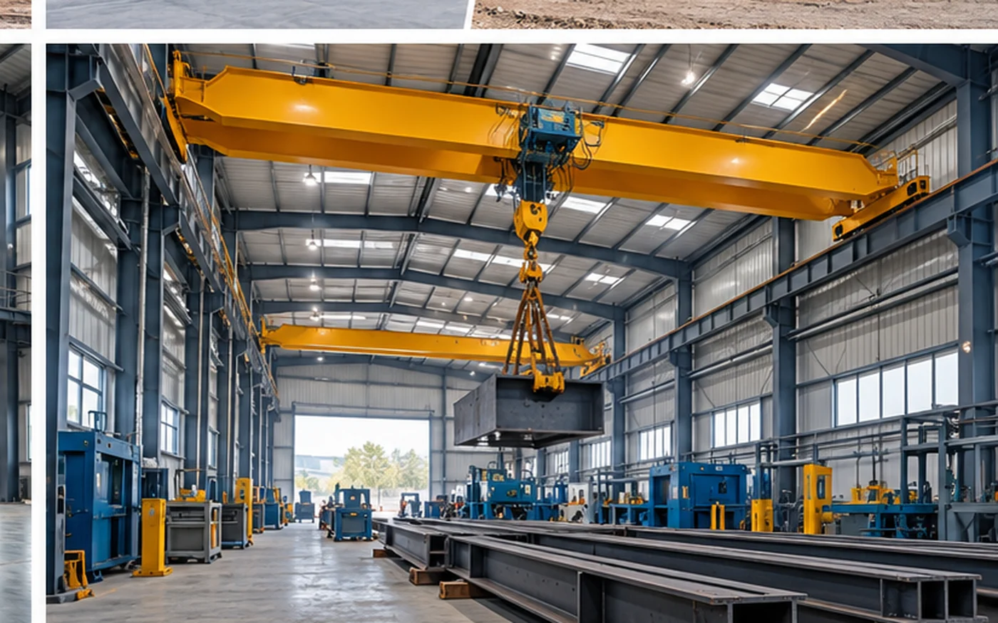 Industrial steel building crane and equipment structural coordination