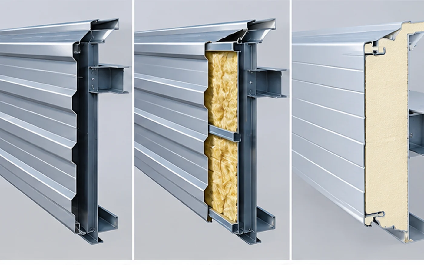Single-skin blanket insulation and sandwich panel systems for steel buildings