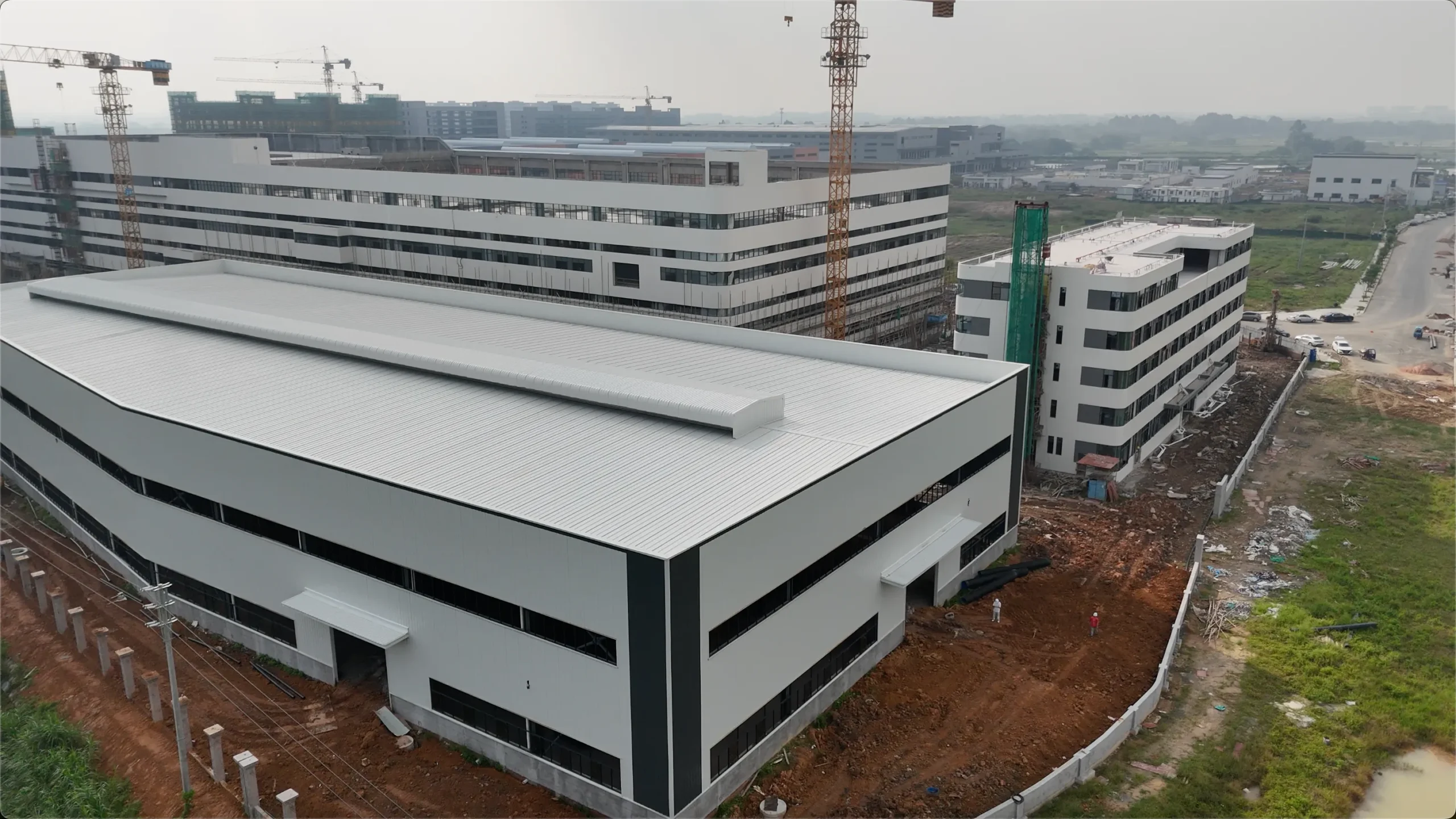 Steel factory building planning reference exterior view